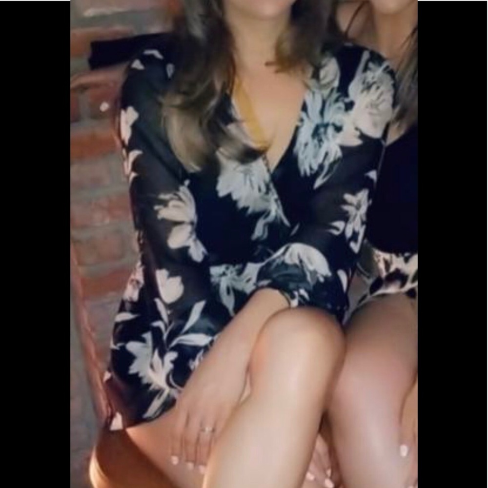 Black Floral Romper